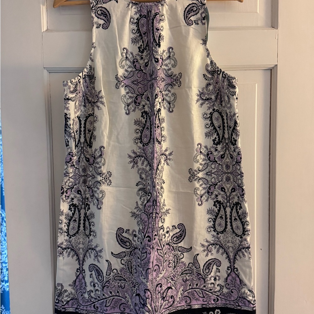 Paisley Print Sleeveless Dress